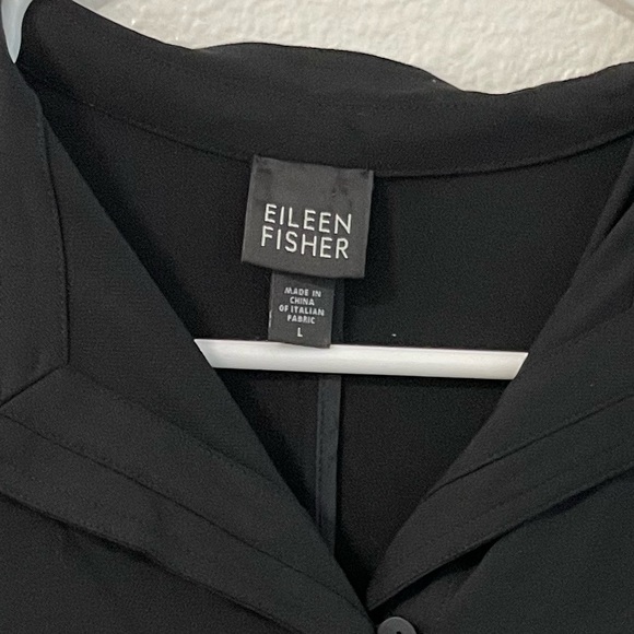 Eileen Fisher Black Wool Blend Smock Tunic - Picture 13 of 14